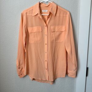 Equipment Femme 100% Silk Button Front Top Size XS